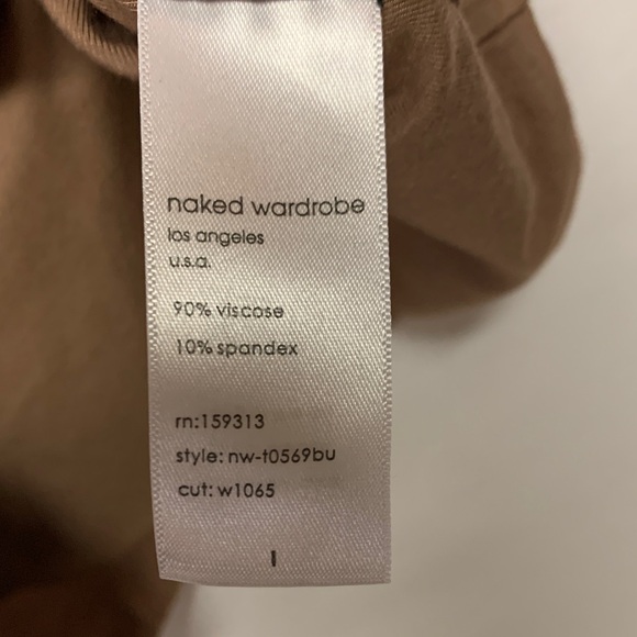 Naked Wardrobe Tan Cropped Tank - Picture 4 of 8